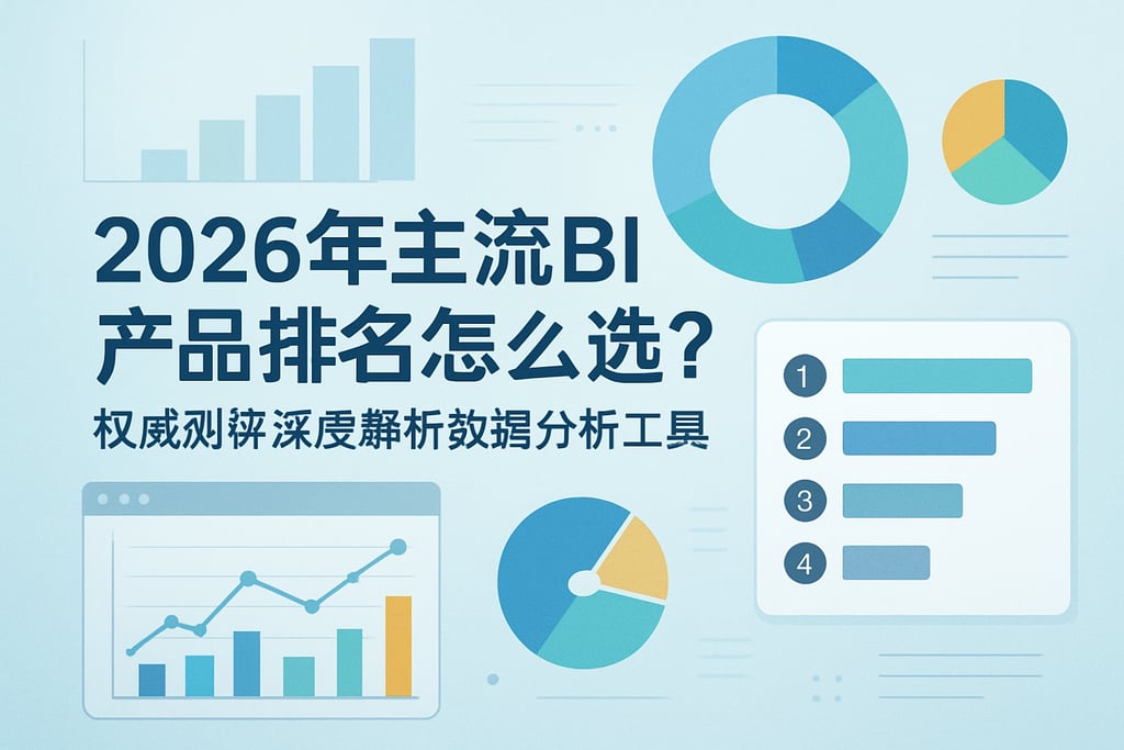 2026年主流BI产品排名怎么选？权威测评深度解析数据分析工具