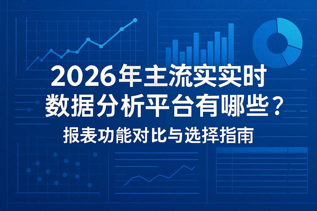 2026年主流实时数据分析平台有哪些？报表功能对比与选择指南