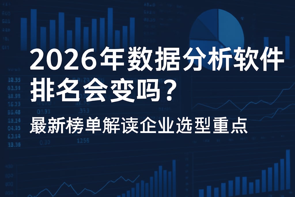 2026年数据分析软件排名会变吗？最新榜单解读企业选型重点