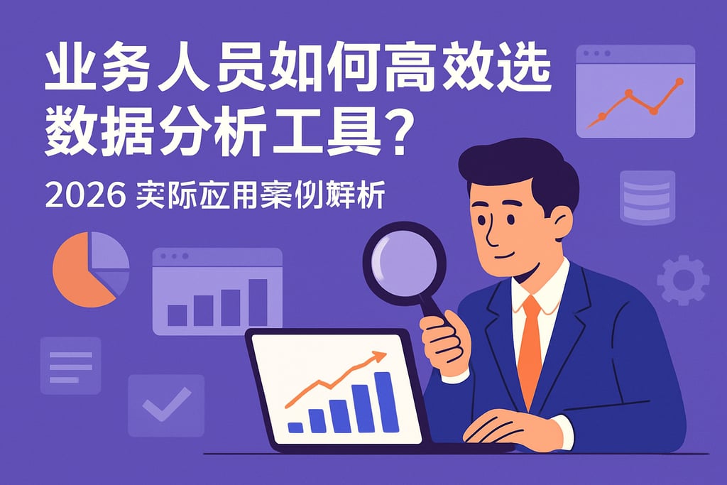 业务人员如何高效选数据分析工具？2026实际应用案例解析