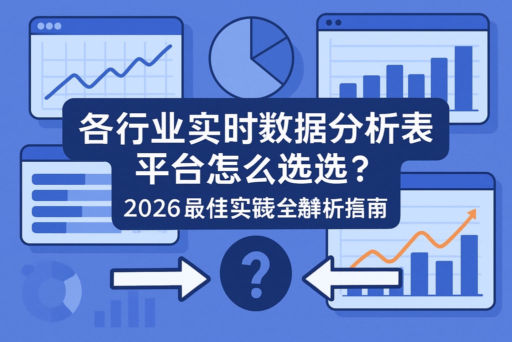 各行业实时数据分析报表平台怎么选？2026最佳实践全解析指南