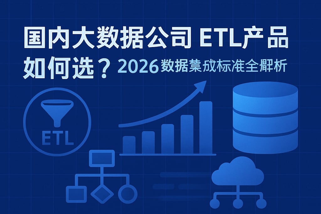 国内大数据公司ETL产品如何选？2026数据集成标准全解析