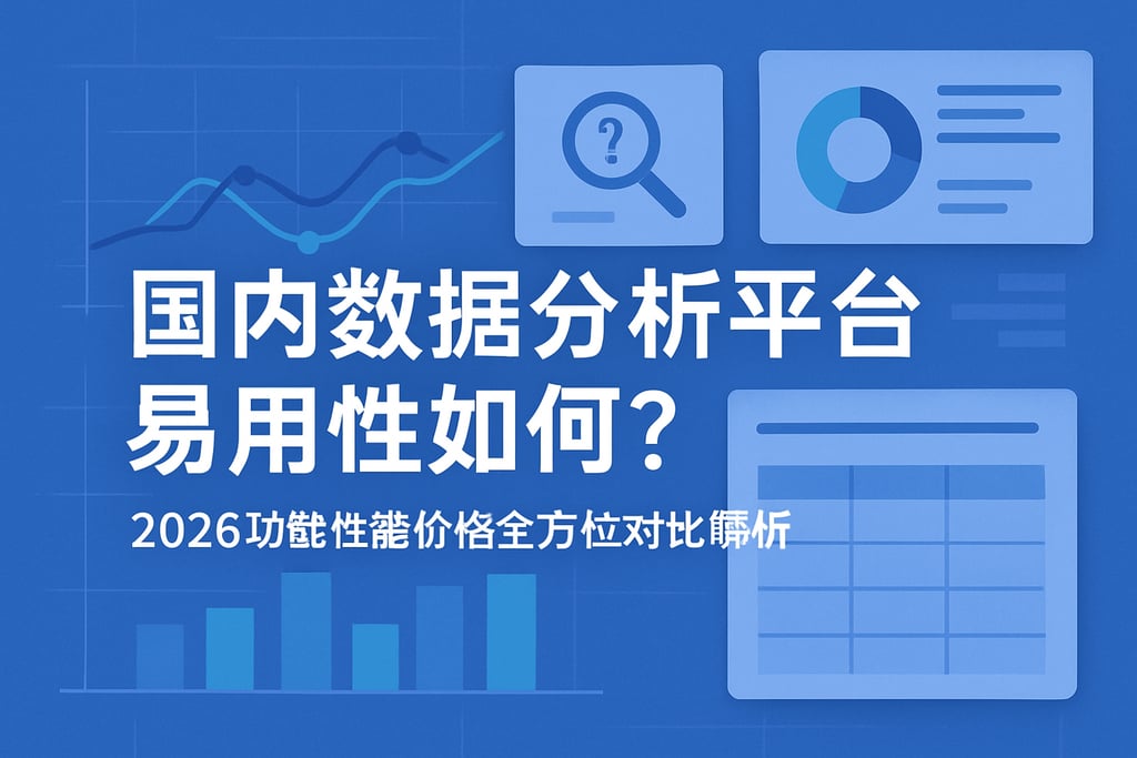 国内数据分析平台易用性如何？2026功能性能价格全方位对比解析