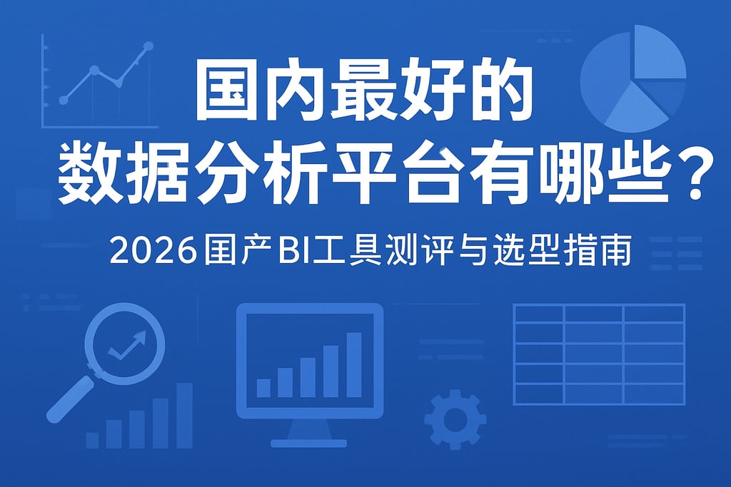 国内最好的数据分析平台有哪些？2026国产BI工具测评与选型指南