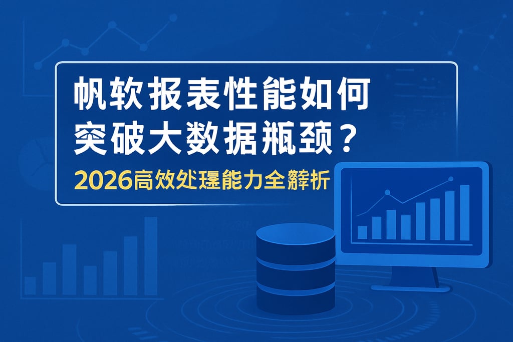 帆软报表性能如何突破大数据瓶颈？2026高效处理能力全解析