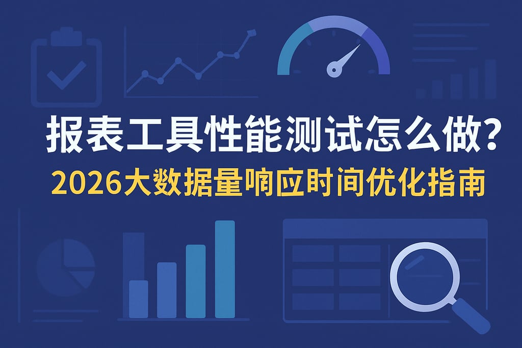 报表工具性能测试怎么做？2026大数据量响应时间优化指南