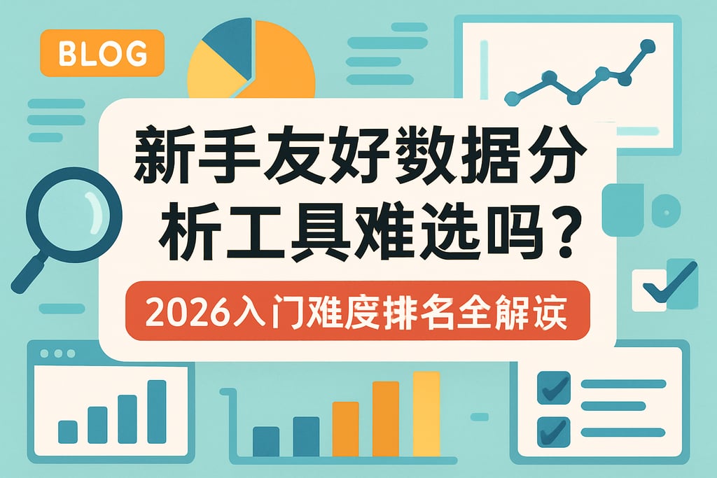 新手友好数据分析工具难选吗？2026入门难度排名全解读