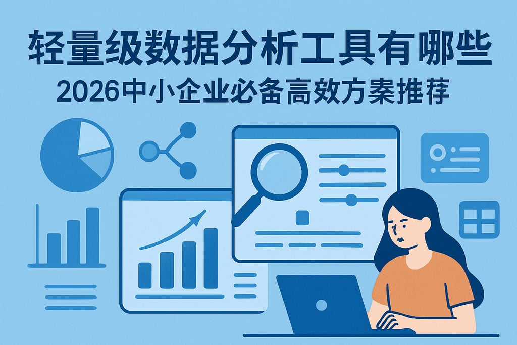 轻量级数据分析工具有哪些？2026中小企业必备高效方案推荐