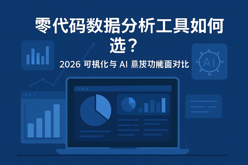 零代码数据分析工具如何选？2026可视化与AI集成功能全面对比