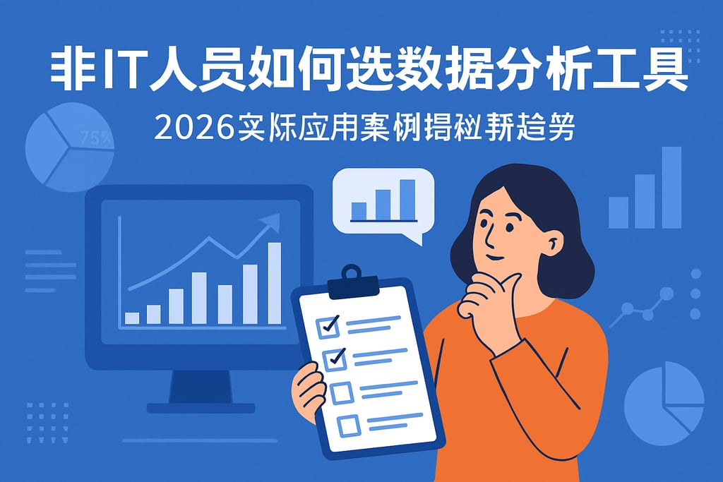 非IT人员如何选数据分析工具？2026实际应用案例揭秘新趋势