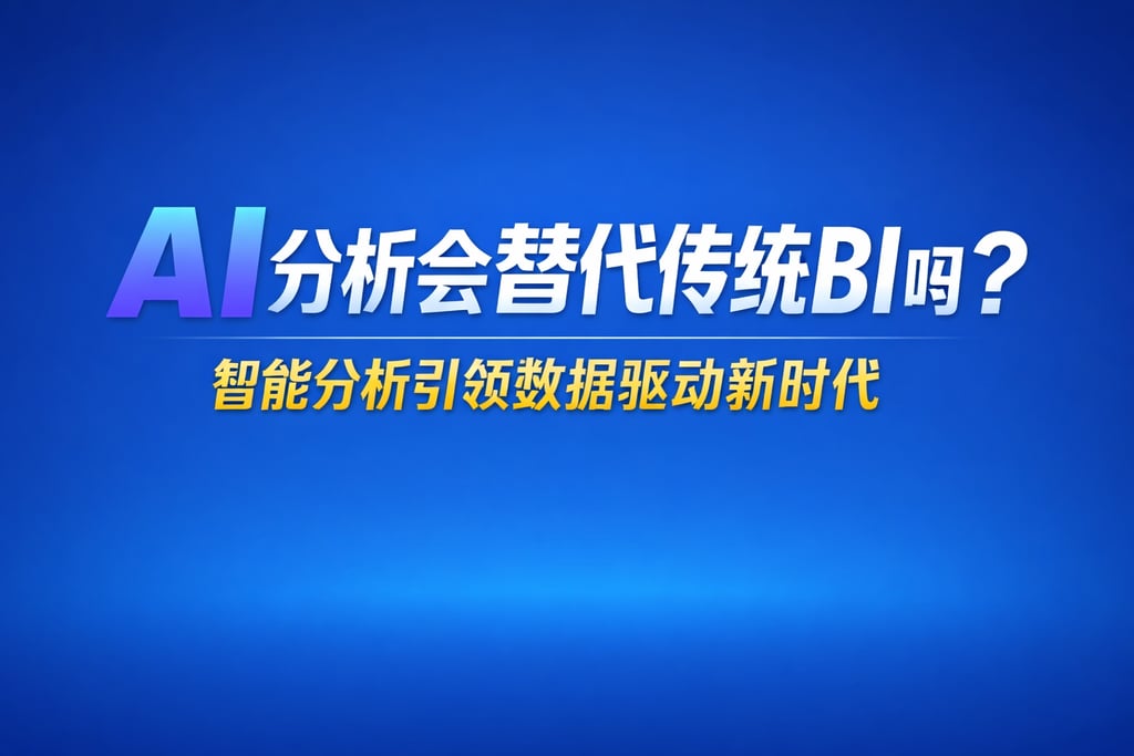 AI分析会替代传统BI吗？智能分析引领数据驱动新时代