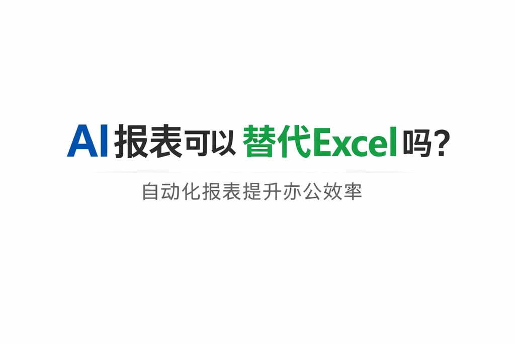 AI报表可以替代Excel吗？自动化报表提升办公效率