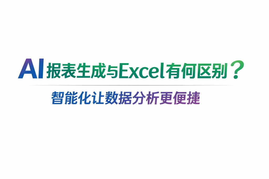 AI报表生成与Excel有何区别？智能化让数据分析更便捷