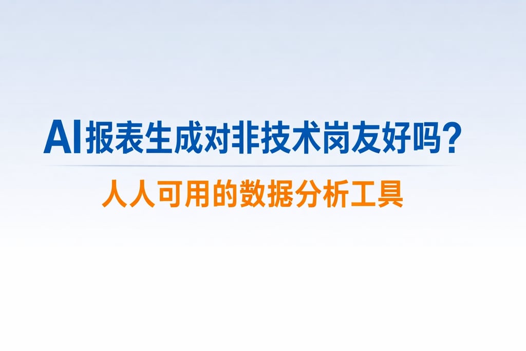 AI报表生成对非技术岗友好吗？人人可用的数据分析工具