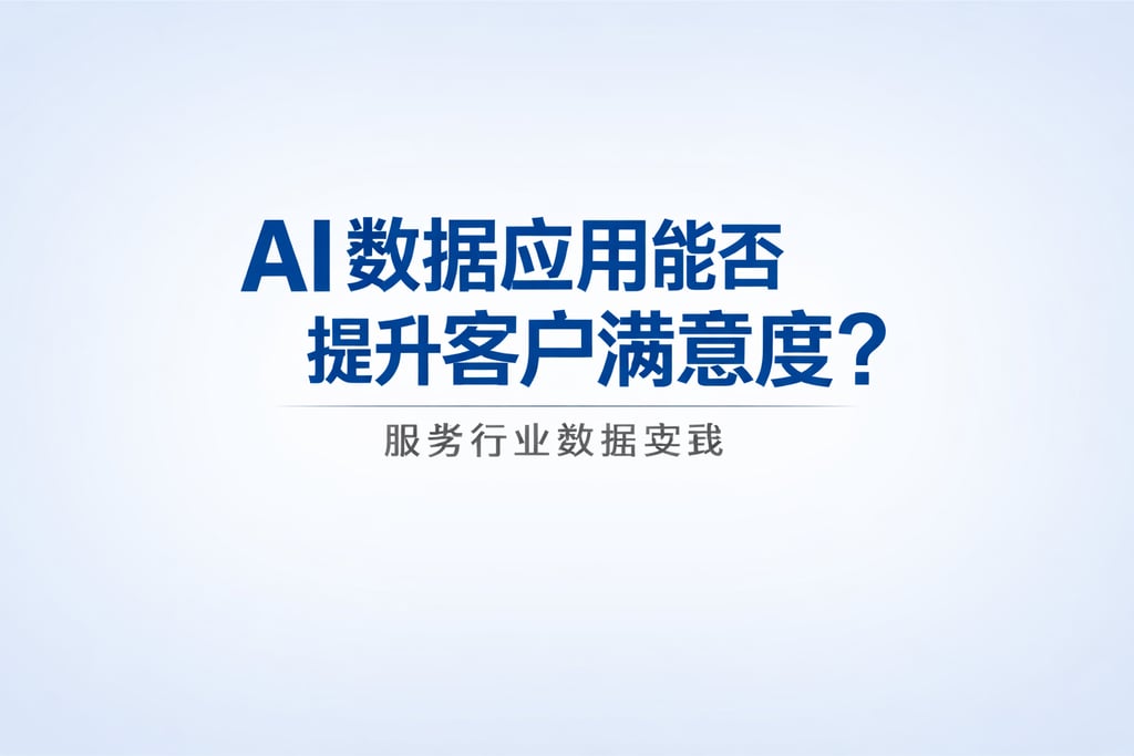 AI数据应用能否提升客户满意度？服务行业数据实践