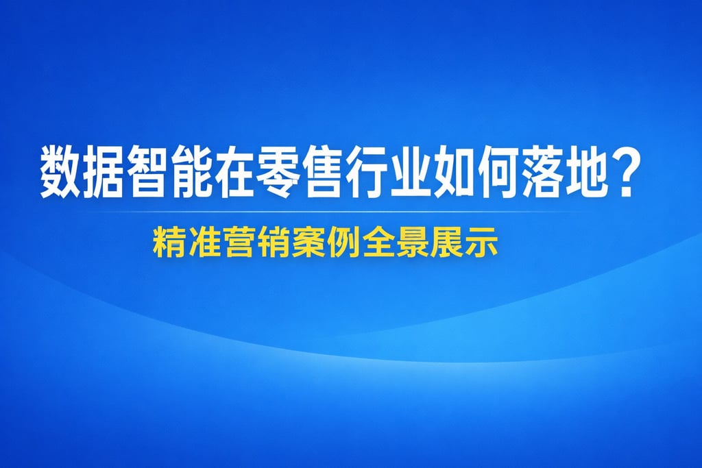 数据智能在零售行业如何落地？精准营销案例全景展示