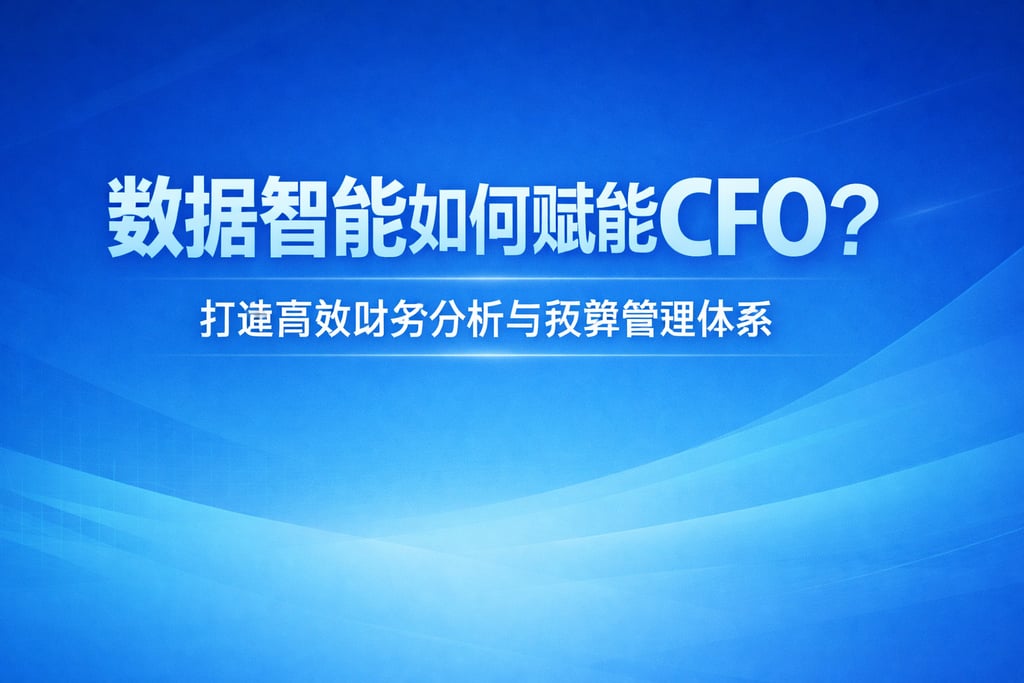 数据智能如何赋能CFO？打造高效财务分析与预算管理体系