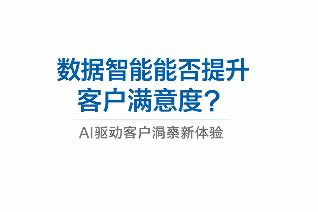 数据智能能否提升客户满意度？AI驱动客户洞察新体验