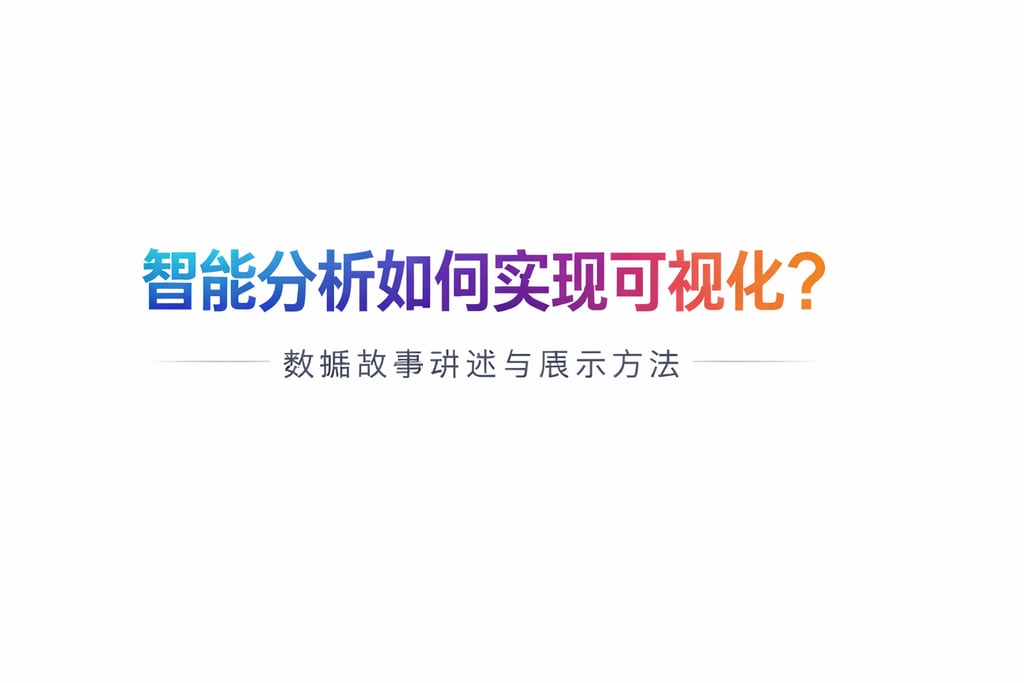 智能分析如何实现可视化？数据故事讲述与展示方法