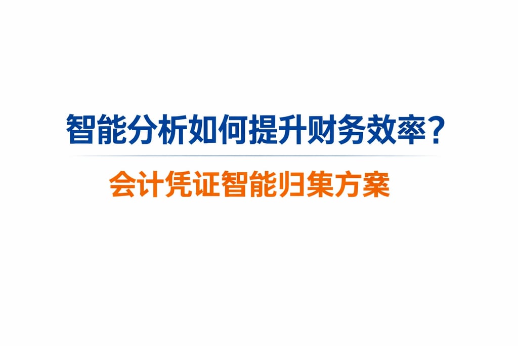智能分析如何提升财务效率？会计凭证智能归集方案