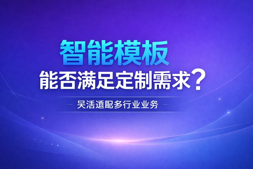 智能模板能否满足定制需求？灵活适配多行业业务