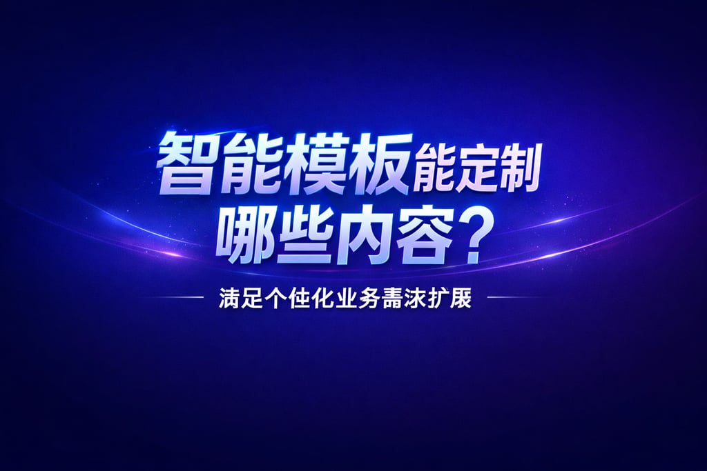 智能模板能定制哪些内容？满足个性化业务需求扩展
