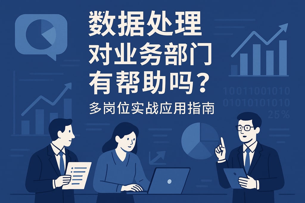 数据处理对业务部门有帮助吗？多岗位实战应用指南