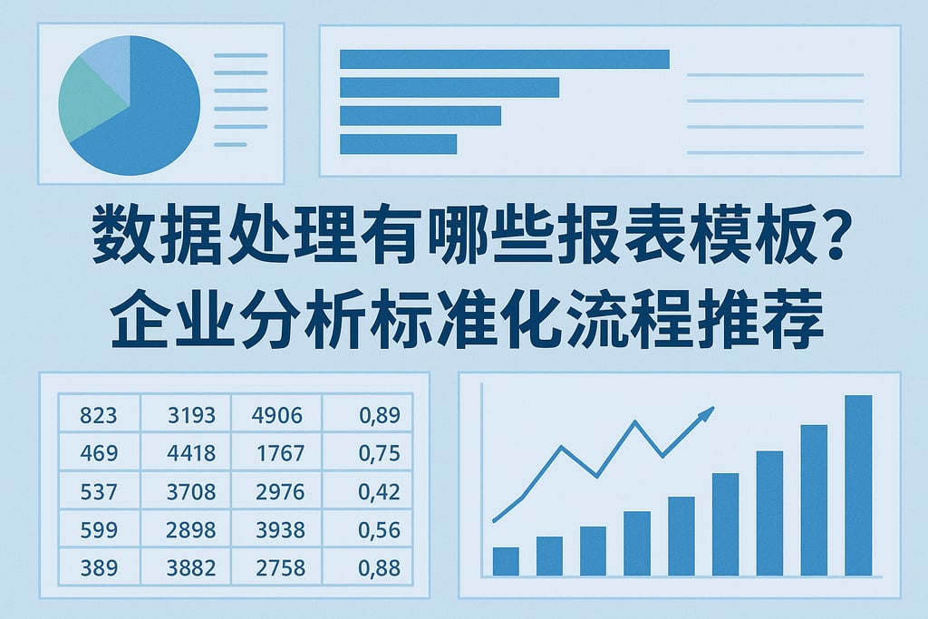 数据处理有哪些报表模板？企业分析标准化流程推荐