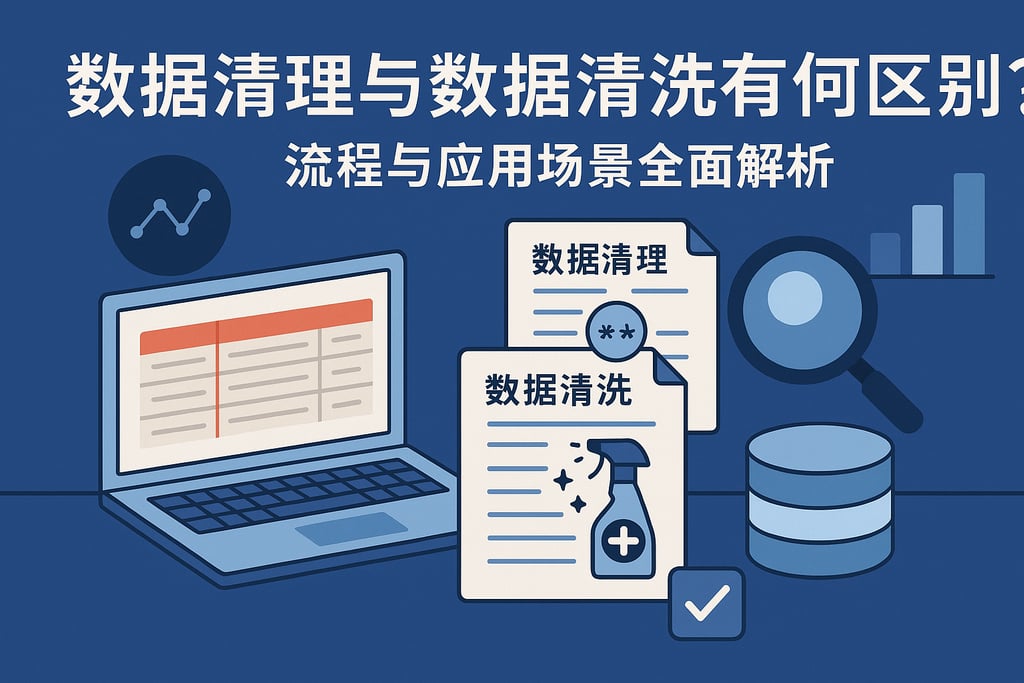 数据清理和数据清洗有何区别？流程与应用场景全面解析