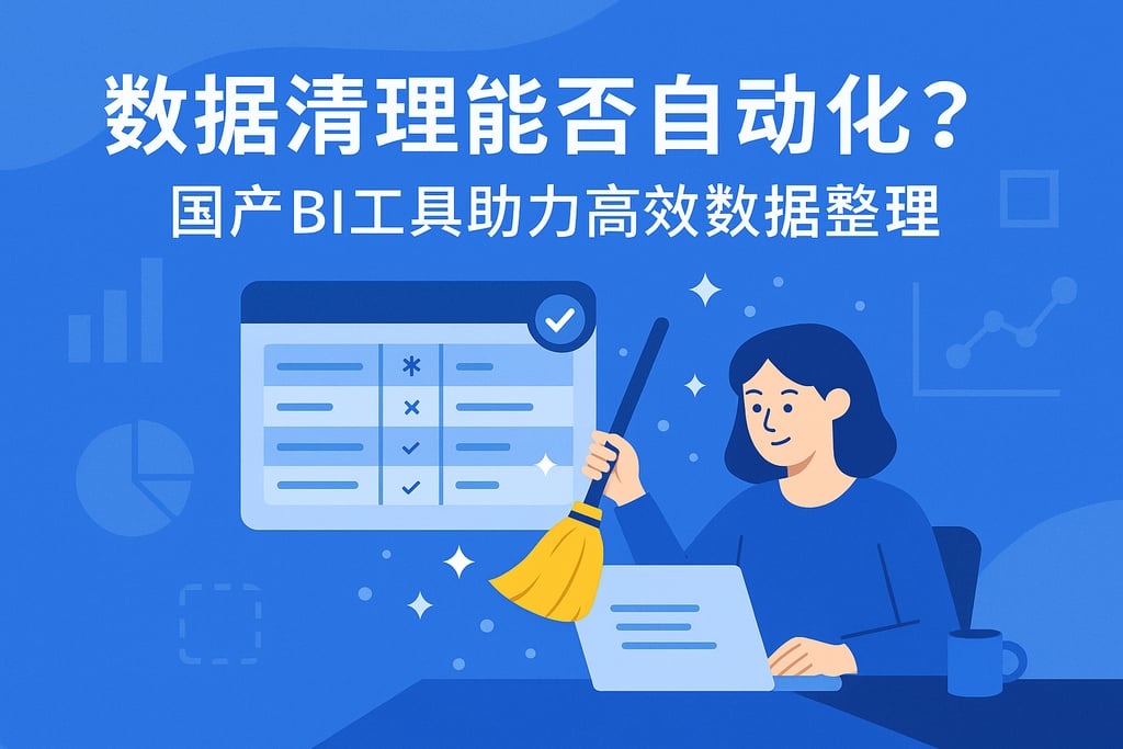 数据清理能否自动化？国产BI工具助力高效数据整理。