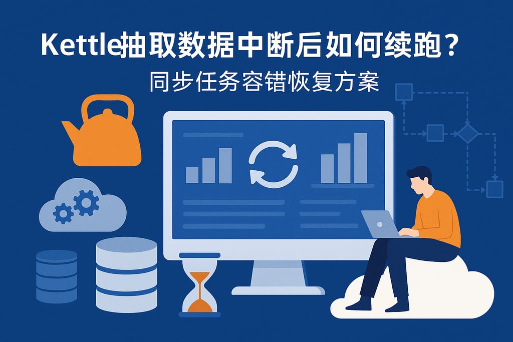 Kettle抽取数据中断后如何续跑？同步任务容错恢复方案