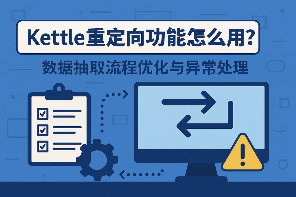 kettle重定向功能怎么用？数据抽取流程优化与异常处理