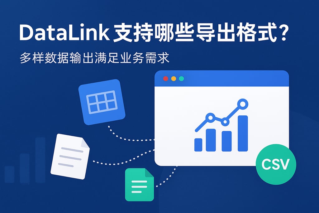 datalink支持哪些导出格式？多样数据输出满足业务需求