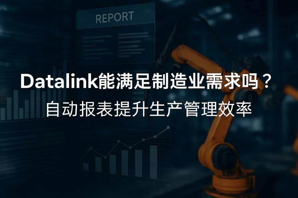 datalink能满足制造业需求吗？自动报表提升生产管理效率