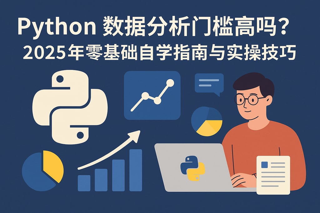 Python数据分析门槛高吗？2025年零基础自学指南与实操技巧