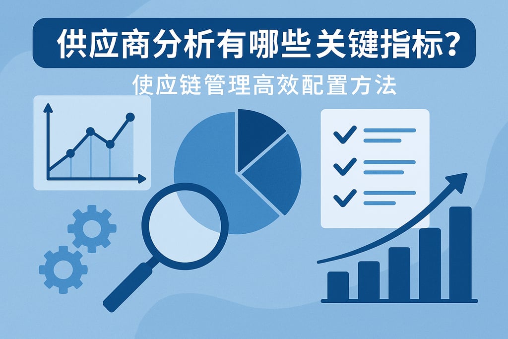供应商分析有哪些关键指标？供应链管理高效配置方法