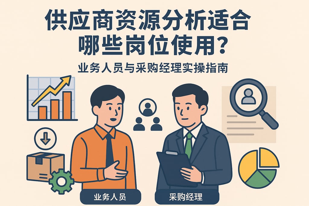 供应商资源分析适合哪些岗位使用？业务人员与采购经理实操指南
