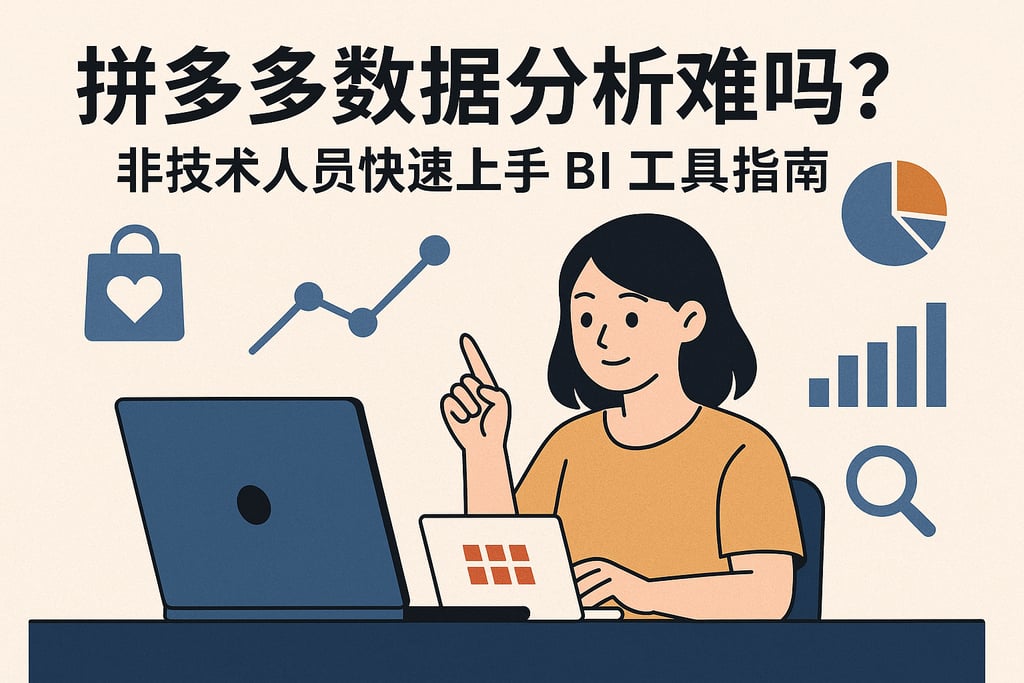 拼多多数据分析难吗？非技术人员快速上手BI工具指南