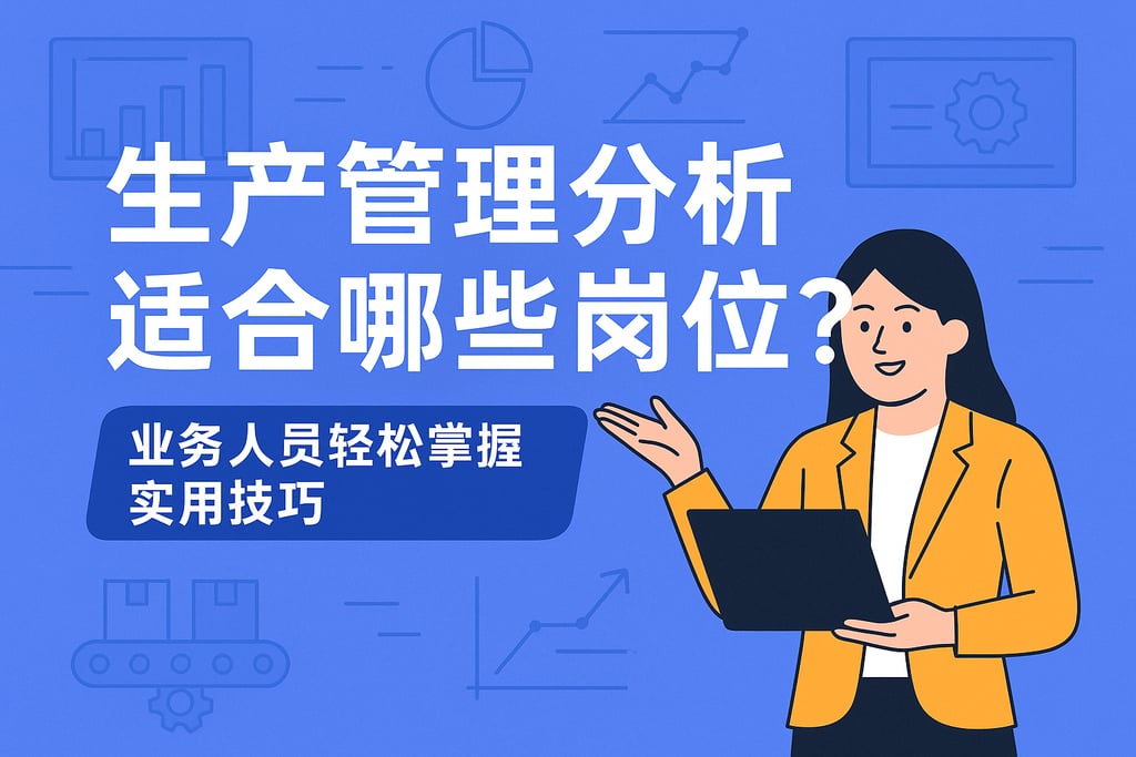生产管理分析适合哪些岗位？业务人员轻松掌握实用技巧