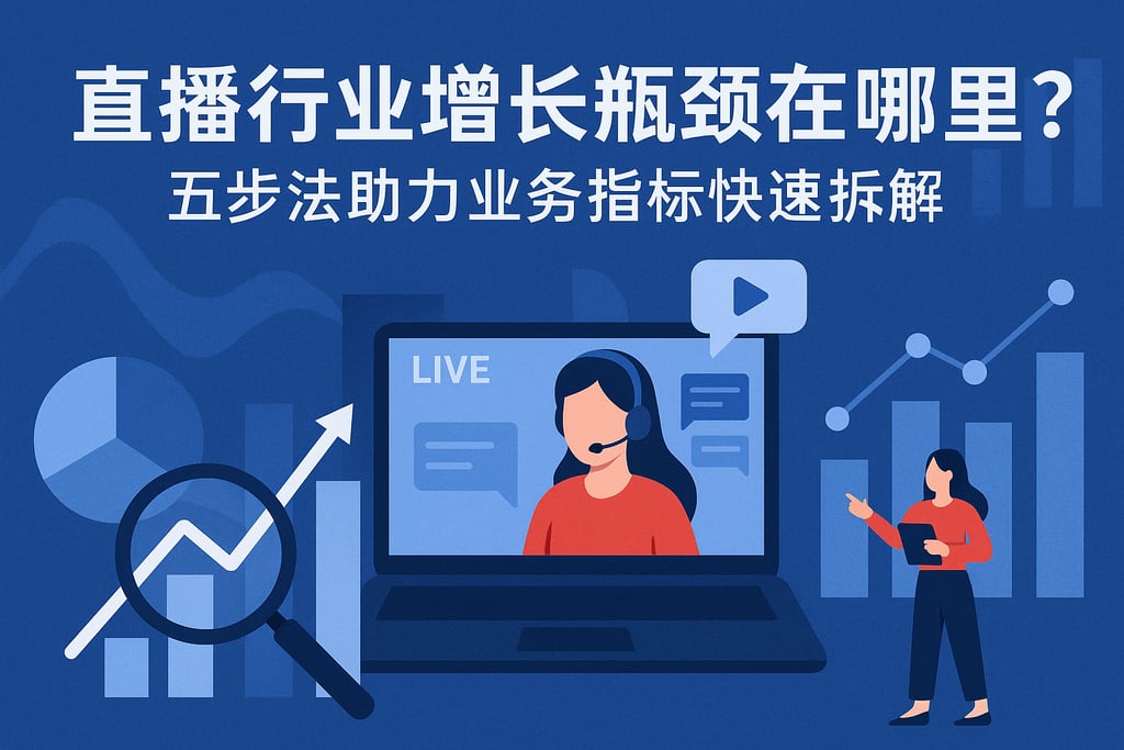 直播行业增长瓶颈在哪里？五步法助力业务指标快速拆解