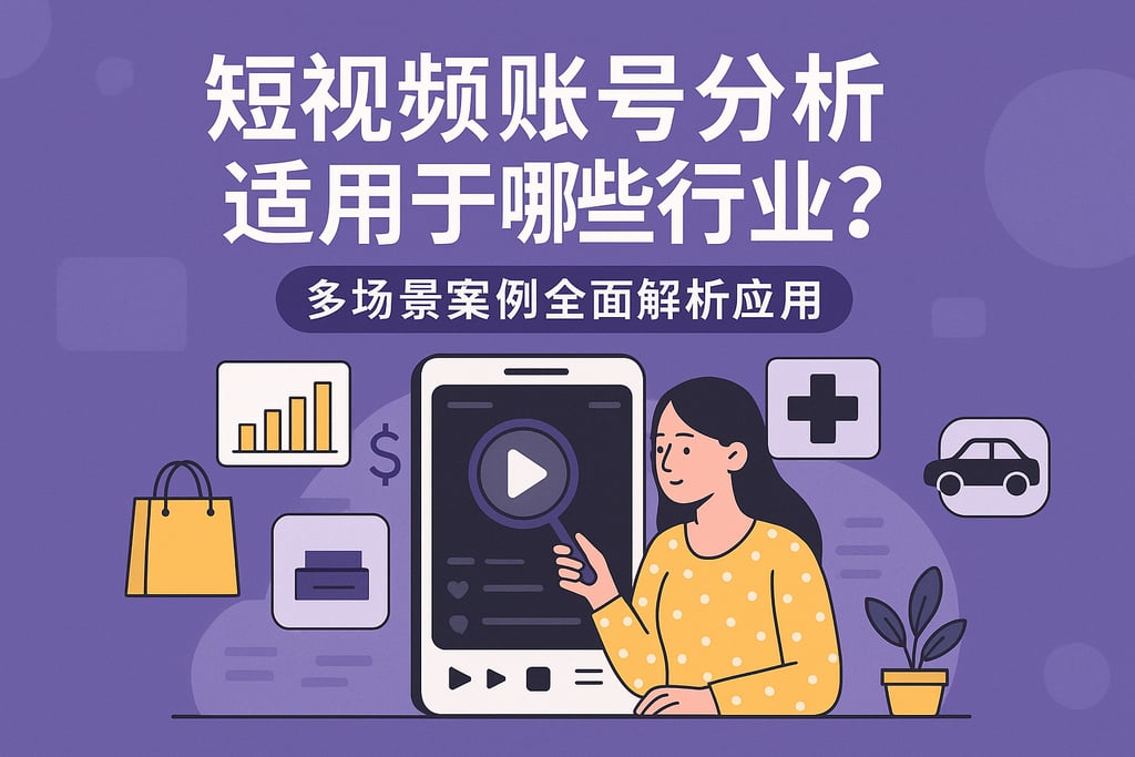 短视频账号分析适用于哪些行业？多场景案例全面解析应用