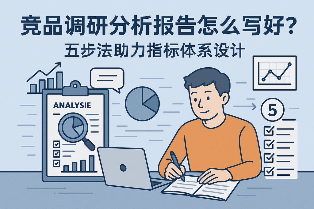 竞品调研分析报告怎么写好？五步法助力指标体系设计