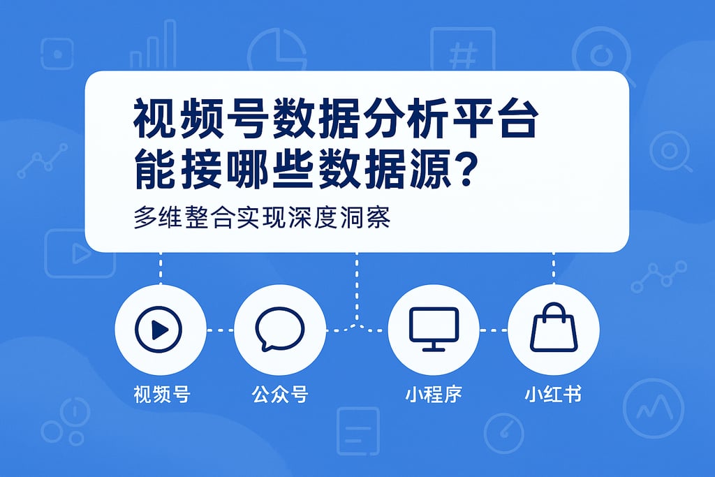 视频号数据分析平台能接哪些数据源？多维整合实现深度洞察