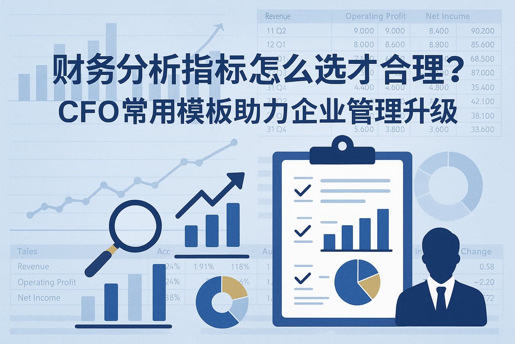 财务分析指标怎么选才合理？CFO常用模板助力企业管理升级