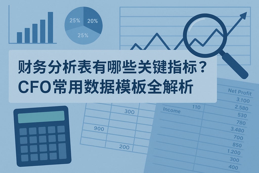财务分析表有哪些关键指标？CFO常用数据模板全解析