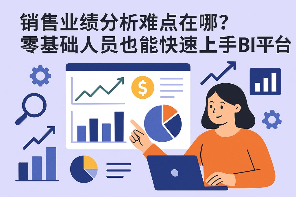 销售业绩分析难点在哪？零基础人员也能快速上手BI平台