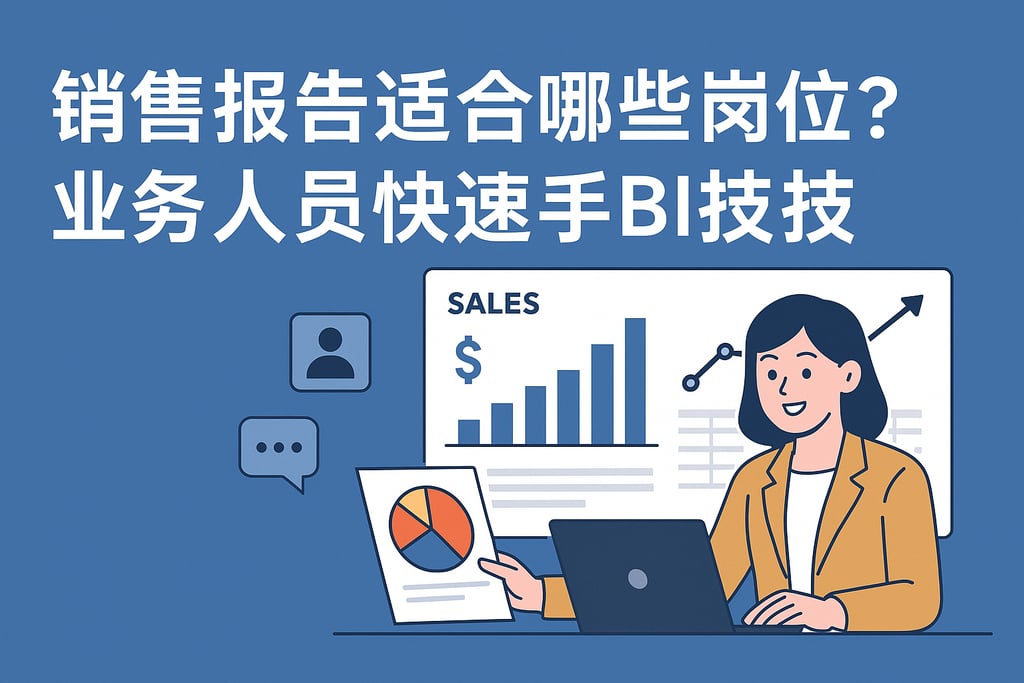 销售报告适合哪些岗位用？业务人员快速上手BI技巧