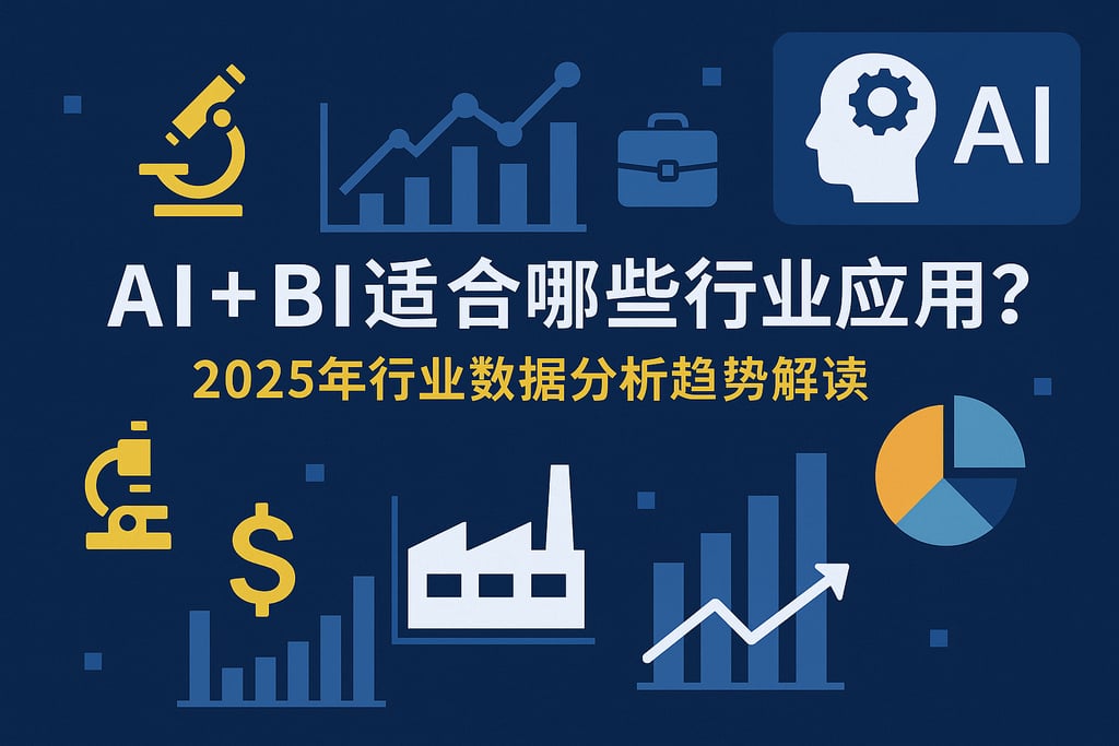AI+BI适合哪些行业应用？2025年行业数据分析趋势解读