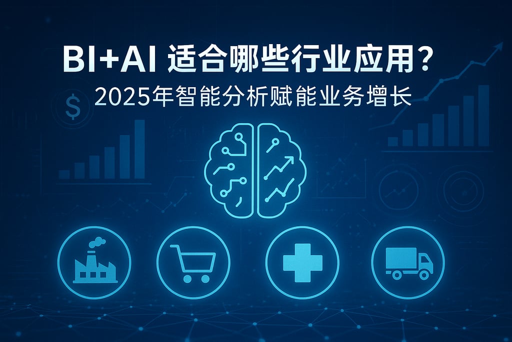 BI+AI适合哪些行业应用？2025年智能分析赋能业务增长