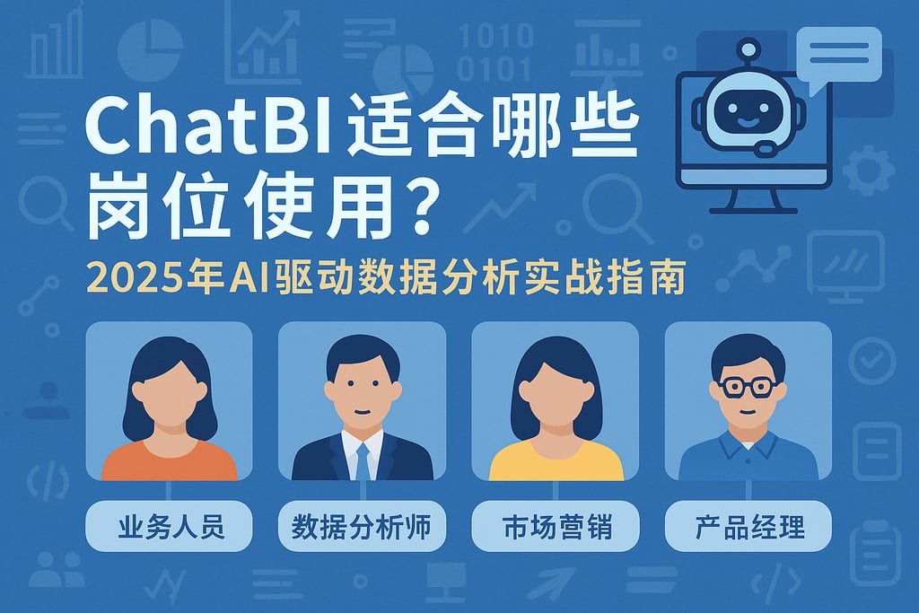 ChatBI适合哪些岗位使用？2025年AI驱动数据分析实战指南